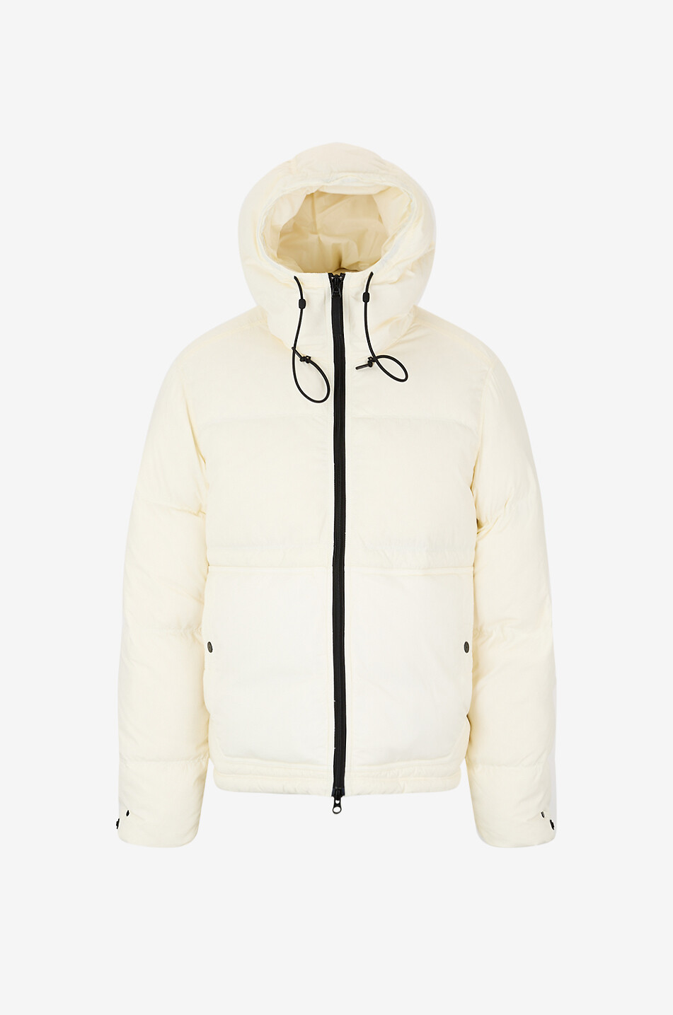 STONE ISLAND Kurze Daunenjacke mit Kapuze 4100019 Matt Ripstop Cordura Advanced Fabrics Herren CREMEFARBEN 1