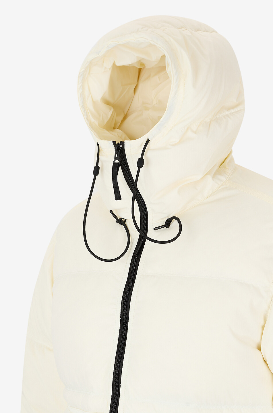 STONE ISLAND Kurze Daunenjacke mit Kapuze 4100019 Matt Ripstop Cordura Advanced Fabrics Herren CREMEFARBEN 3