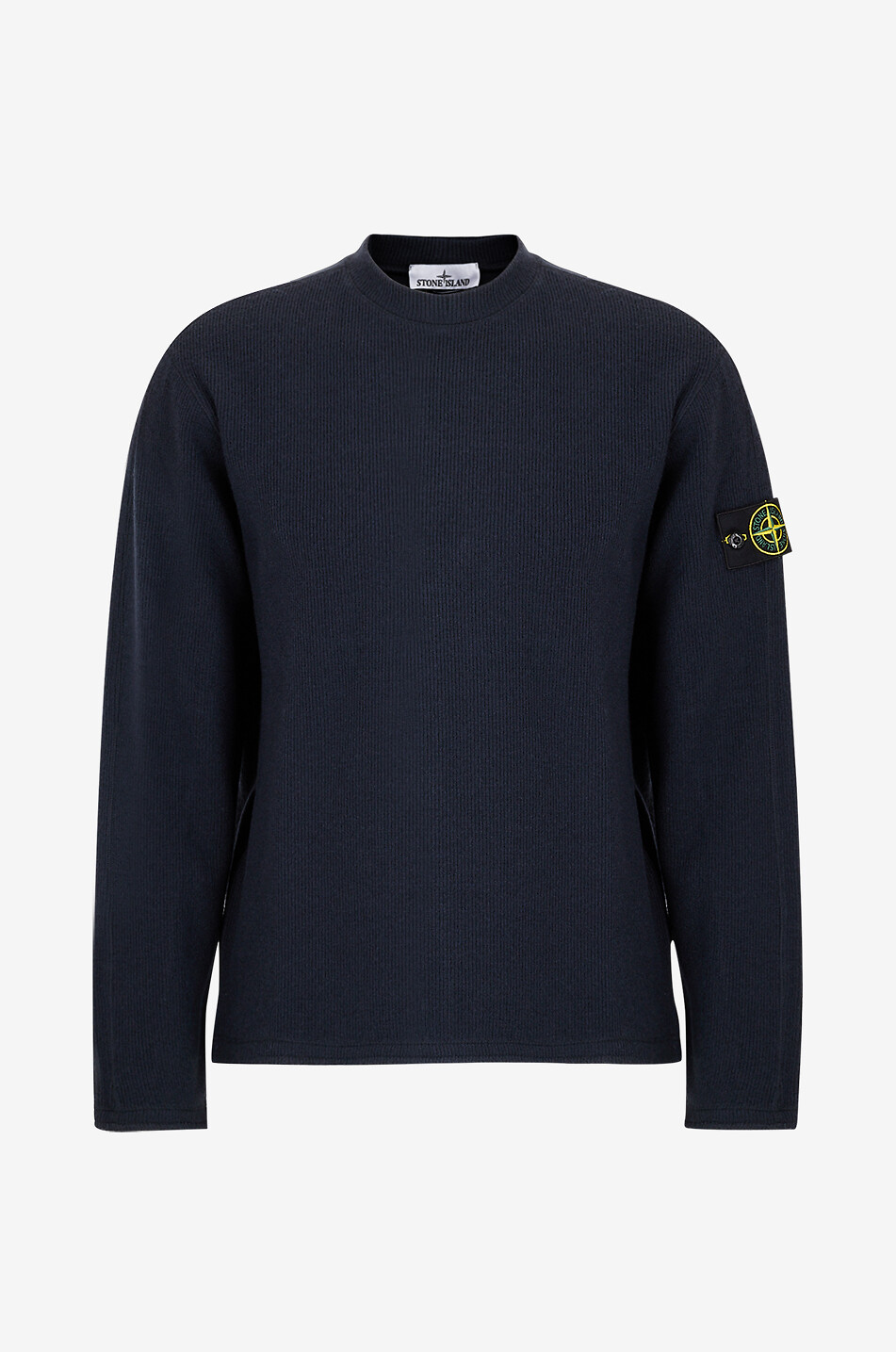 Gerippter Rundhalspullover 6100044 Ribed Wool Nylon