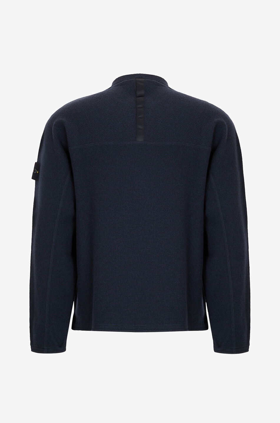 STONE ISLAND Gerippter Rundhalspullover 6100044 Ribed Wool Nylon Herren DUNKELBLAU 2