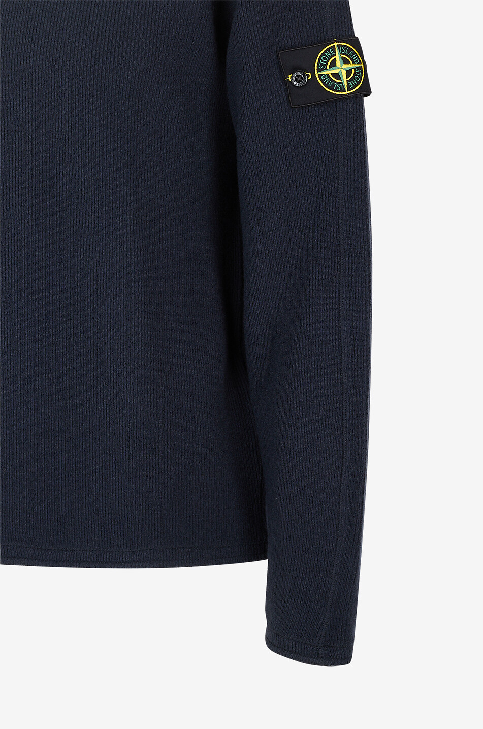 STONE ISLAND Gerippter Rundhalspullover 6100044 Ribed Wool Nylon Herren DUNKELBLAU 3