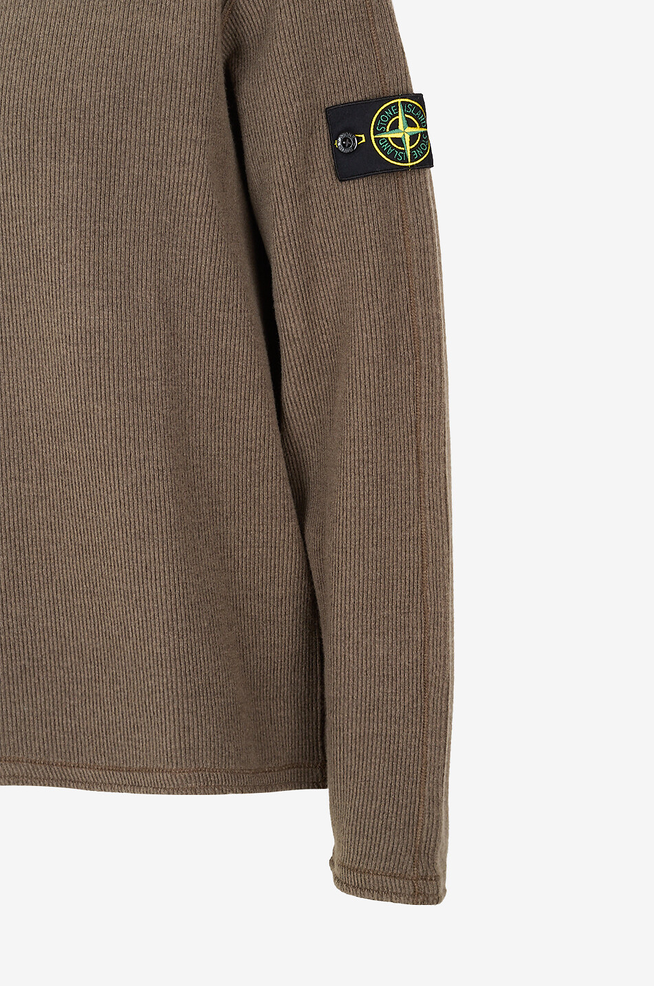 STONE ISLAND 6100044 Ribed Wool Nylon rib knit crewneck jumper Men DARK GREEN 3