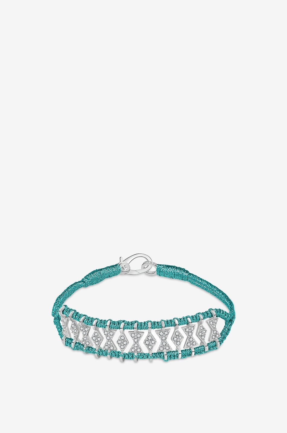 Armband aus Lurex und Silber mit Moissanit Buzios Pacific