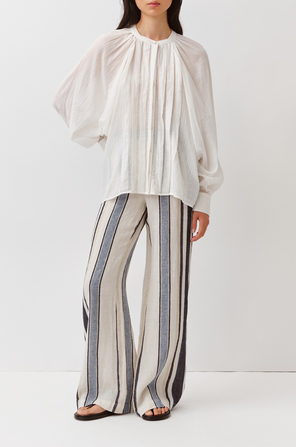 DIEGA Celestio round-neck batwing-sleeve shirt Women WHITE 2