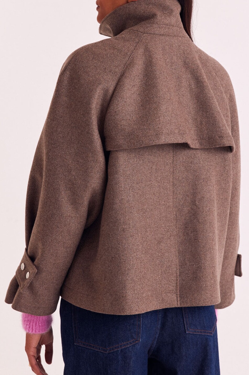 BALZAC PARIS Beauny cropped boxy coat Women LIGHT BROWN 3