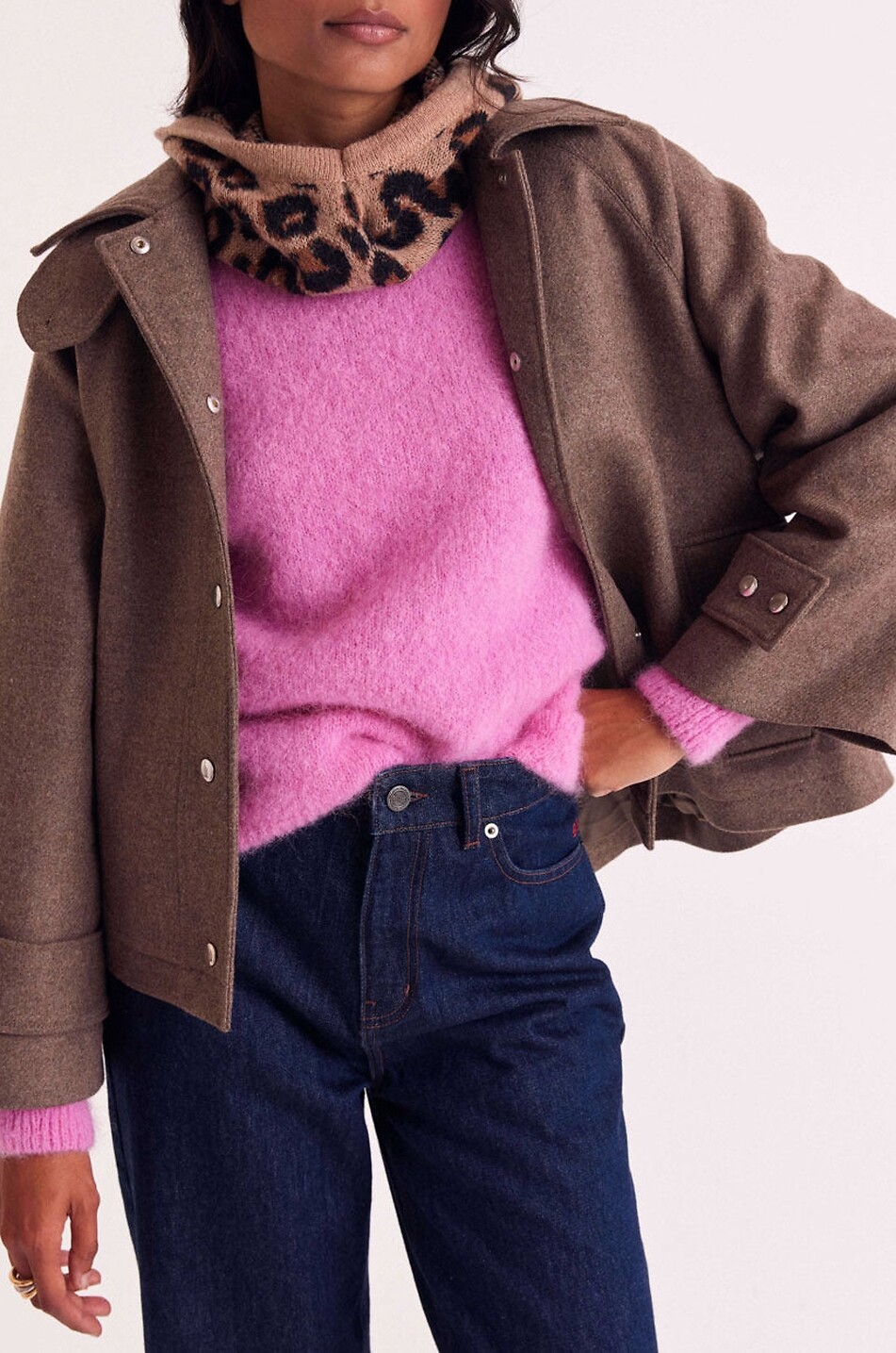 BALZAC PARIS Beauny cropped boxy coat Women LIGHT BROWN 5