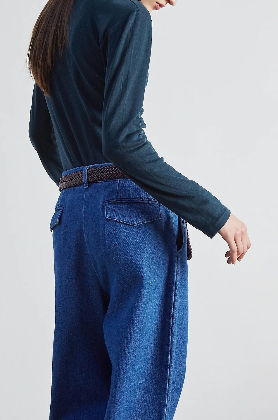 THE LABEL EDITION Lässig gerade Hose Ferdinand Damen BLAU 3