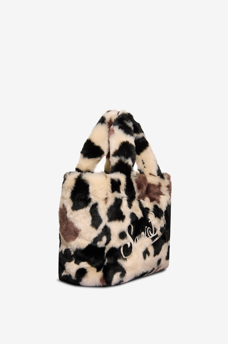 MC2 SAINT BARTH Colette Soft animal print faux fur tote bag Women BROWN 2