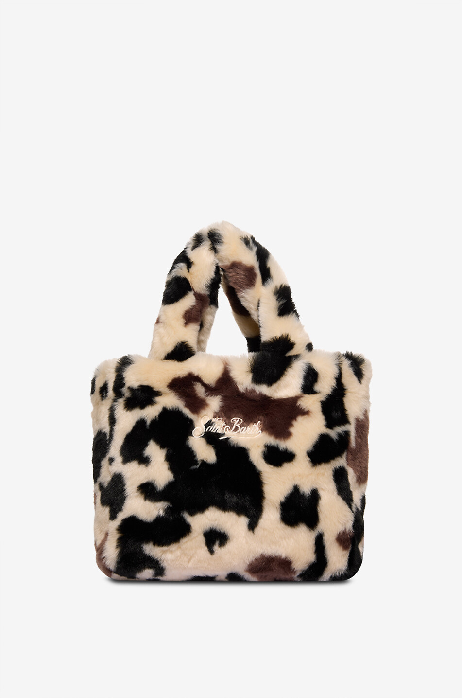 MC2 SAINT BARTH Colette Soft animal print faux fur tote bag Women BROWN 3