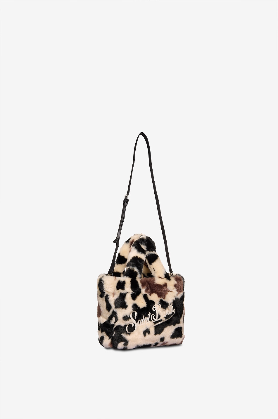 MC2 SAINT BARTH Colette Soft animal print faux fur tote bag Women BROWN 5