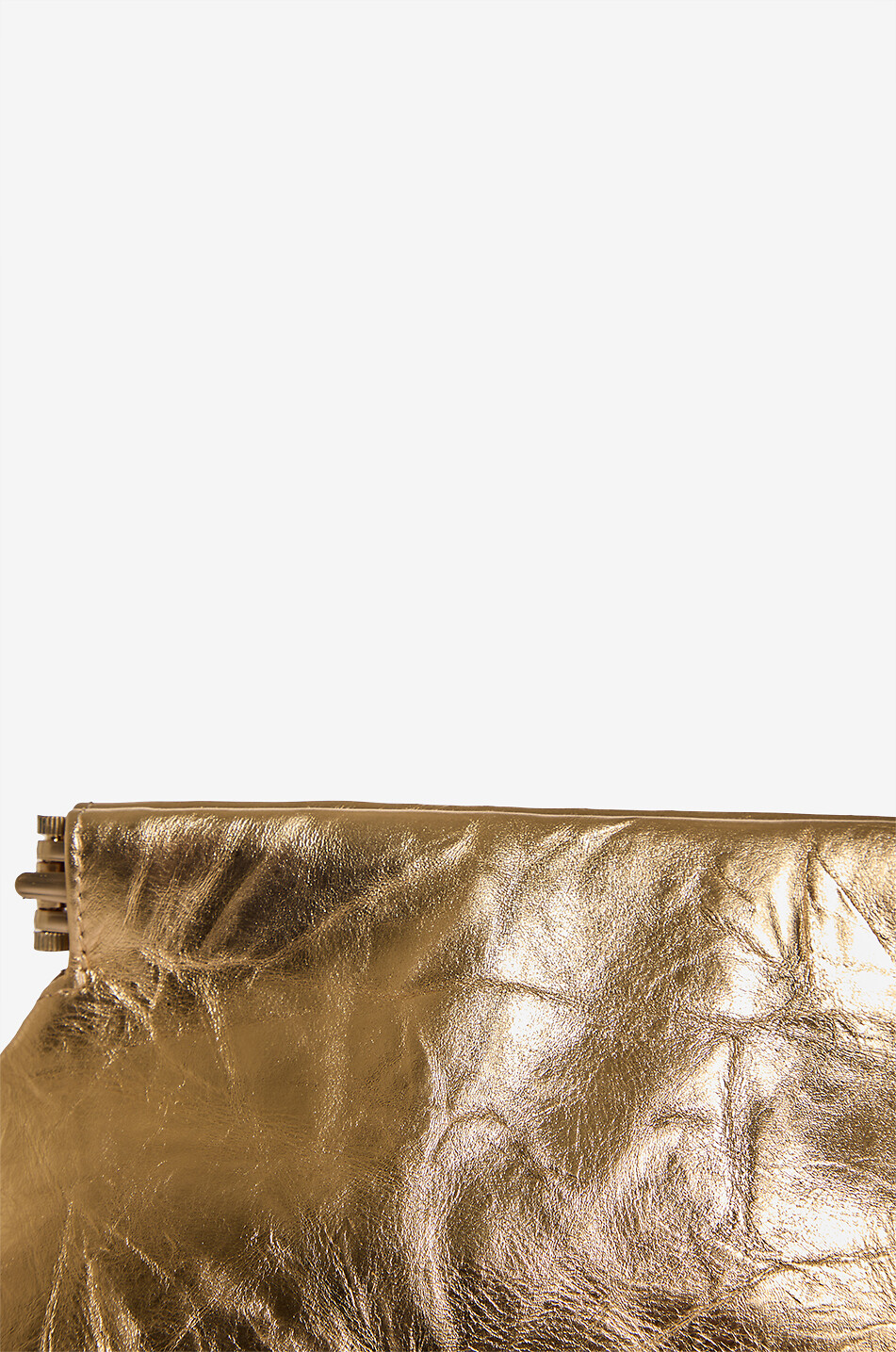 CULT GAIA Pochette en cuir métallisé Lillia Mini Femme DORE 5