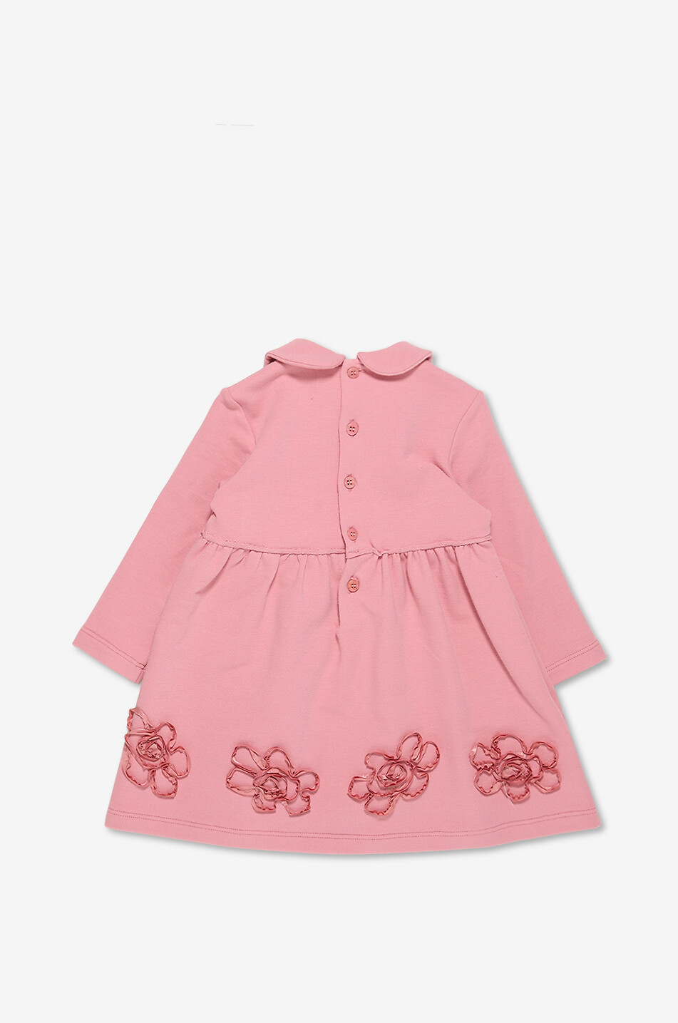 IL GUFO Robe sweat bébé brodée de fleurs Bébé ROSE 2