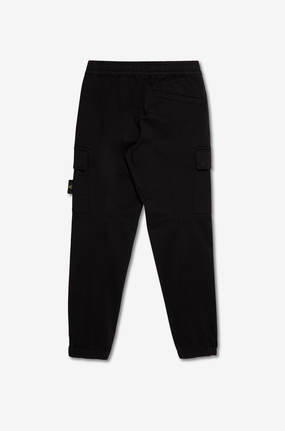 STONE ISLAND JUNIOR 3100007 Organic Stretch Cotton Satin boys' cargo trousers Boy BLACK 2