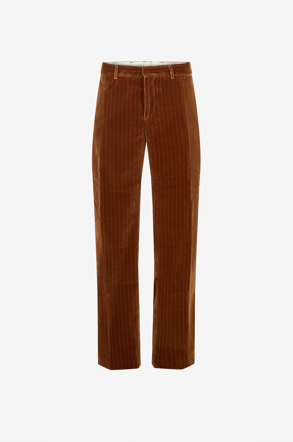 Tailored Wide pinstripe cotton velvet trousers