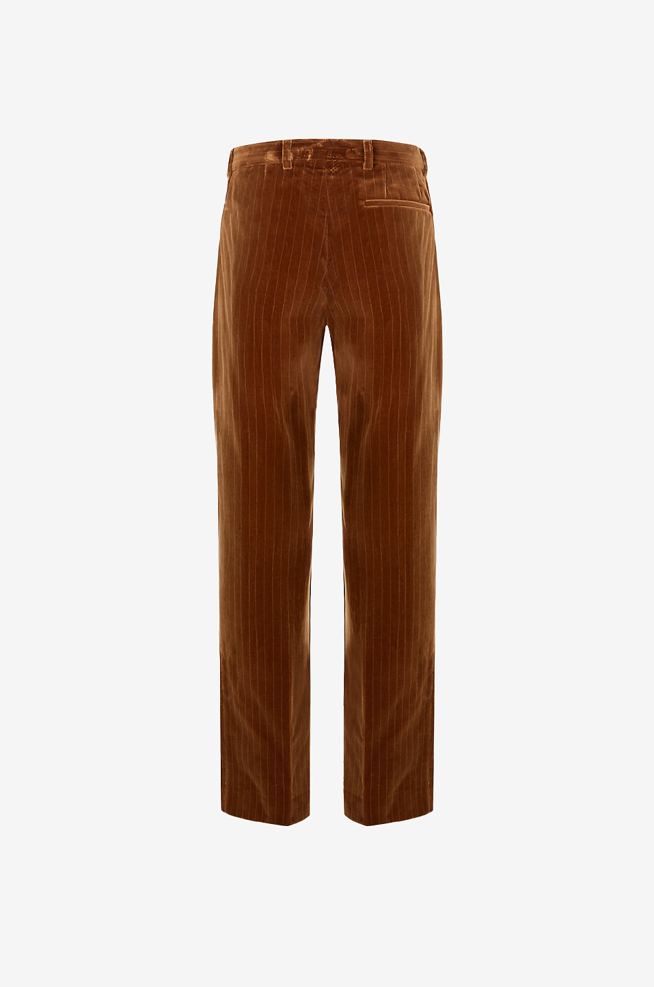 A KIND OF GUISE Tailored Wide pinstripe cotton velvet trousers Men BROWN 2