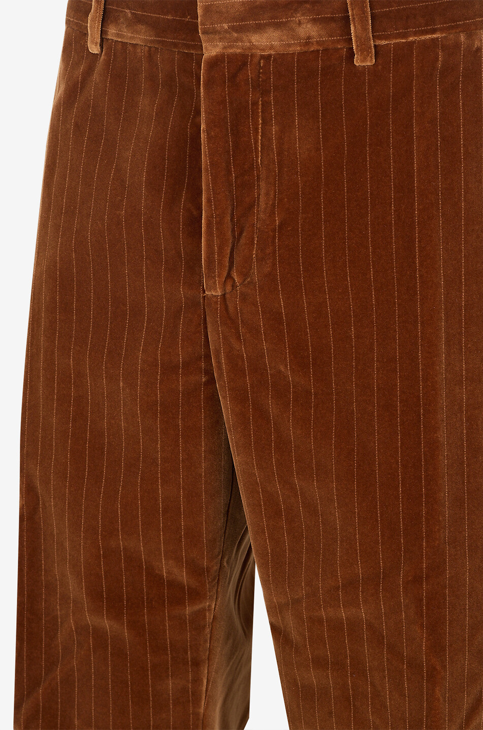 A KIND OF GUISE Tailored Wide pinstripe cotton velvet trousers Men BROWN 3