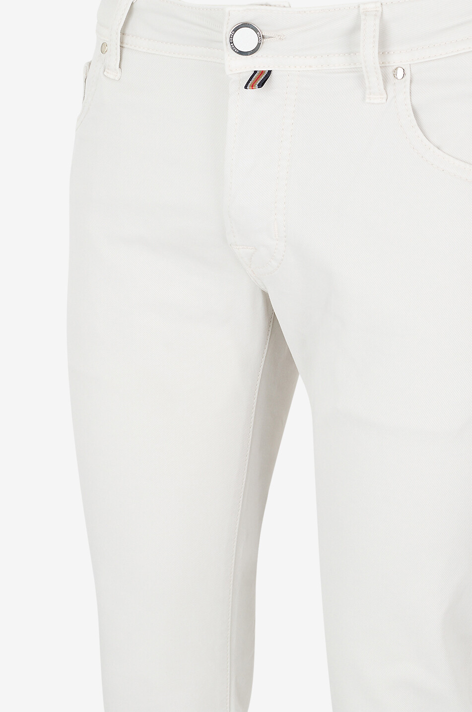 JACOB COHEN Schlanke Jeans aus Leinen Herren CREMEFARBEN 3