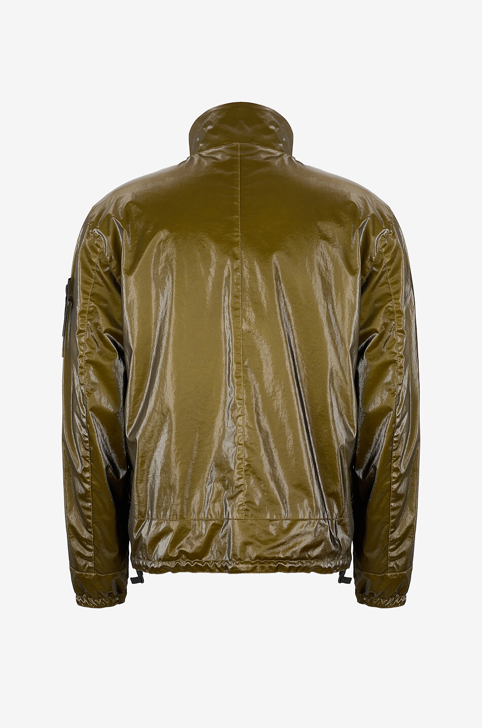 STONE ISLAND Kurze Bomberjacke mit Stehkragen Q100025 Shiny Stretch Nylon-TC Herren DUNKELGRÜN 2