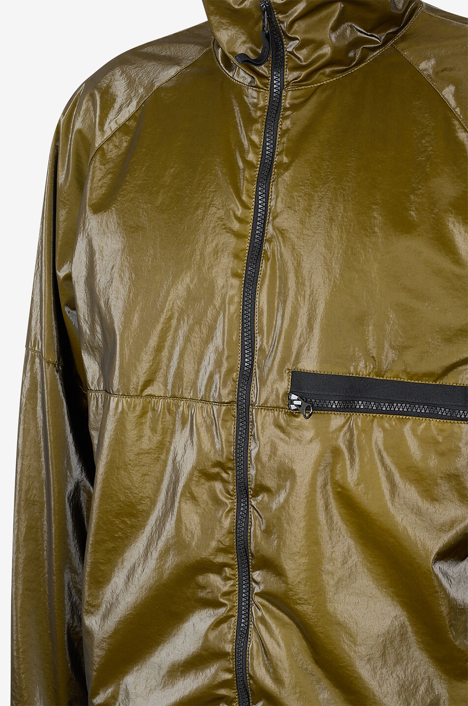 STONE ISLAND Kurze Bomberjacke mit Stehkragen Q100025 Shiny Stretch Nylon-TC Herren DUNKELGRÜN 3