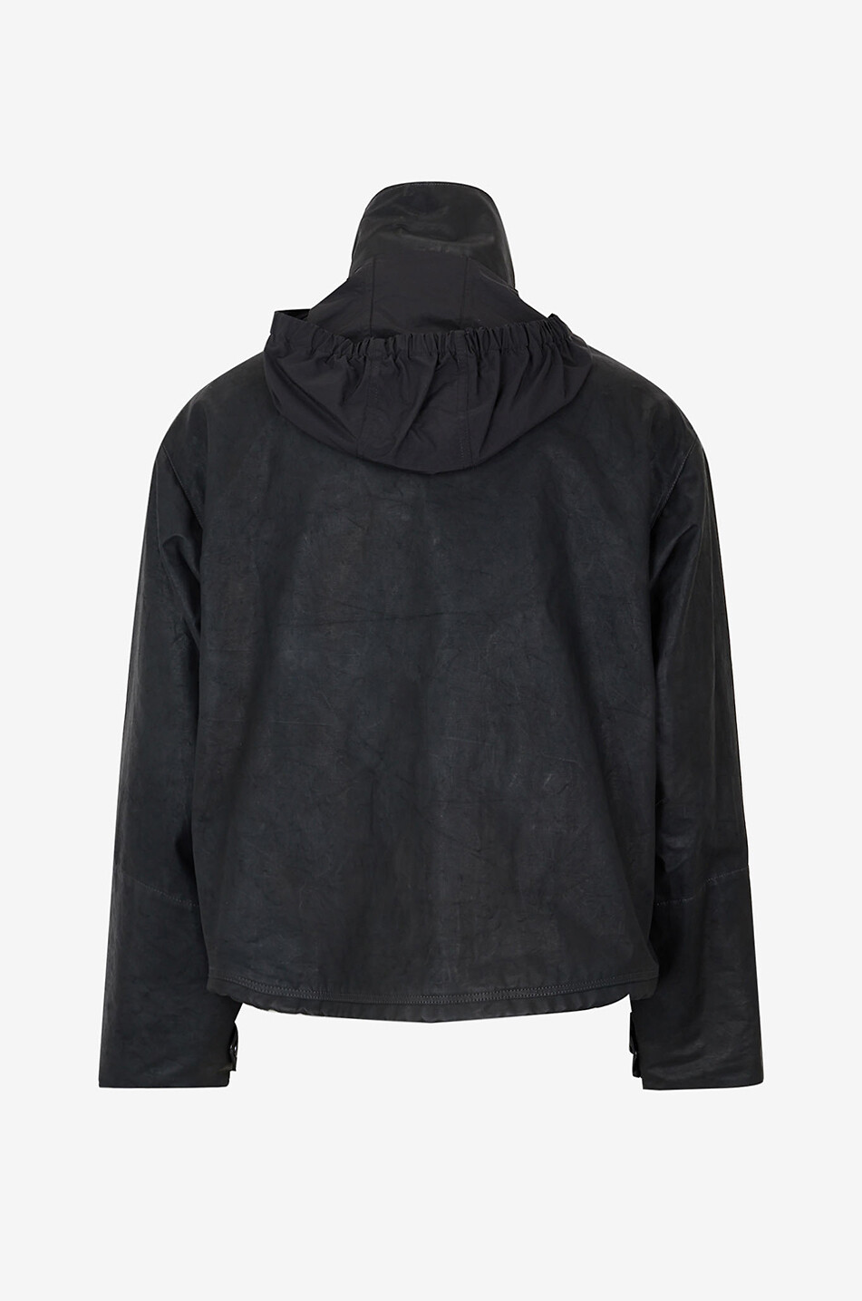 Short rain jacket in resin-coated cotton - LEMAIRE - BLACK