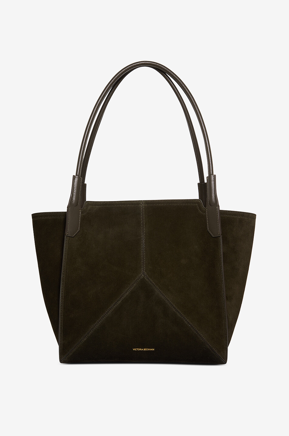 VICTORIA BECKHAM Victoria Small suede tote bag Women DARK GREEN 1