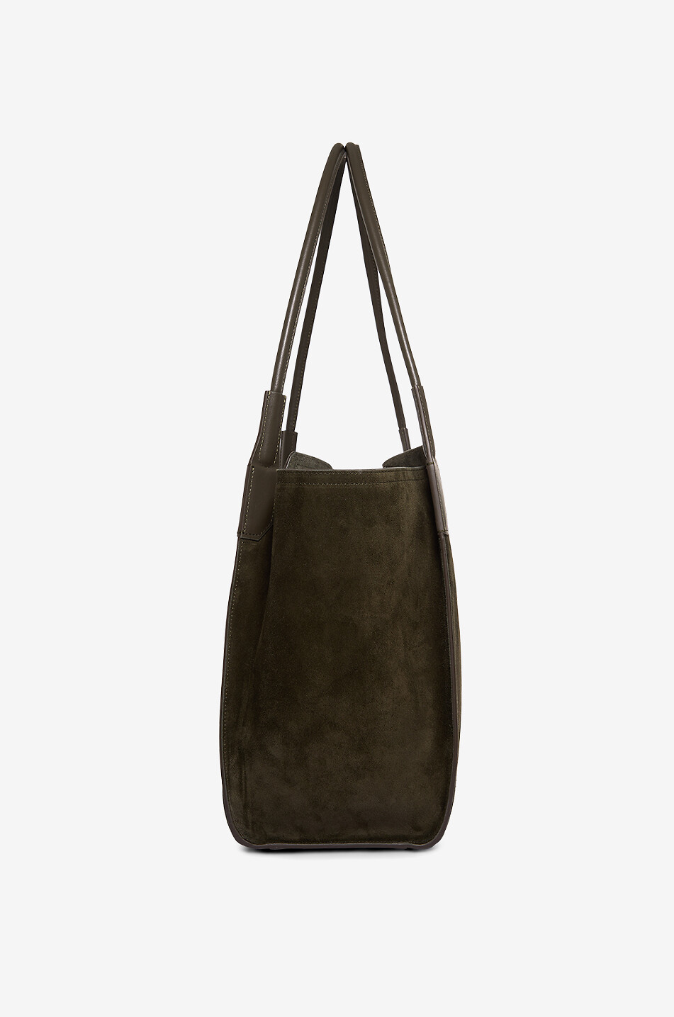 VICTORIA BECKHAM Victoria Small suede tote bag Women DARK GREEN 4