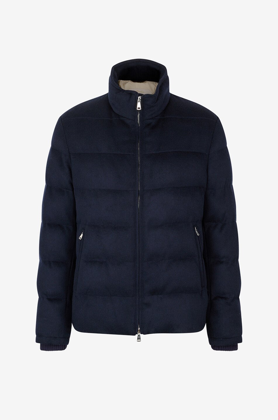 Kurze Daunenjacke aus Wolle und Kaschmir Aur1