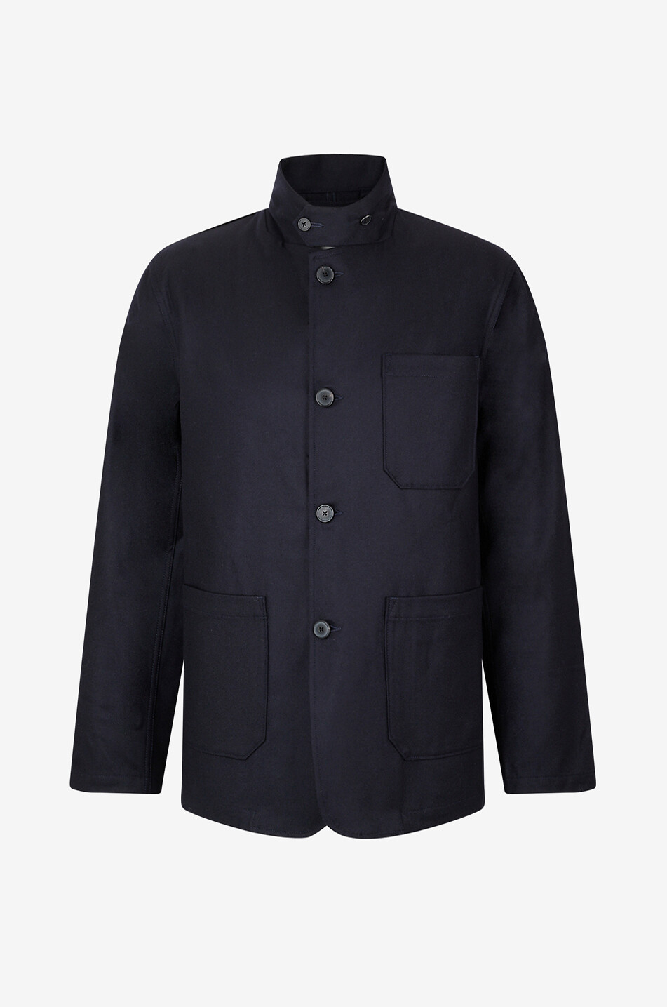 Working Blazer wool jacket with stand-up collar