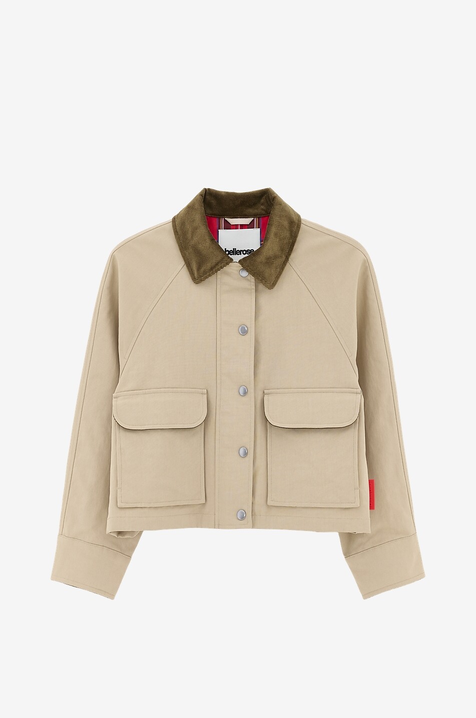 BELLEROSE Kurze leichte Mädchen-Jacke aus gefütterter Leinwand Hack Mädchen BEIGE 1