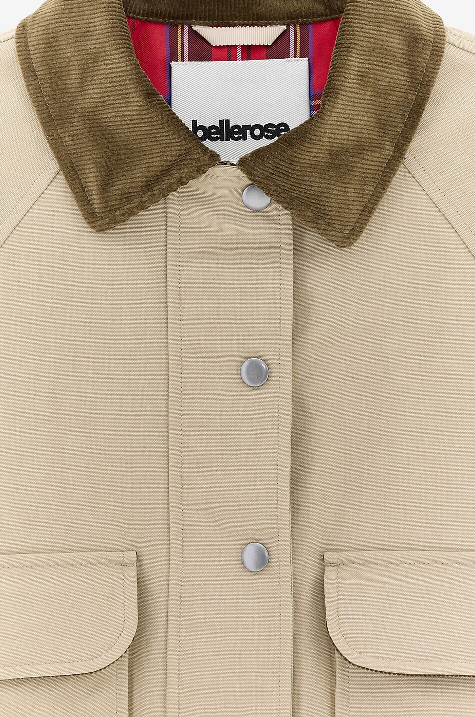 BELLEROSE Kurze leichte Mädchen-Jacke aus gefütterter Leinwand Hack Mädchen BEIGE 5