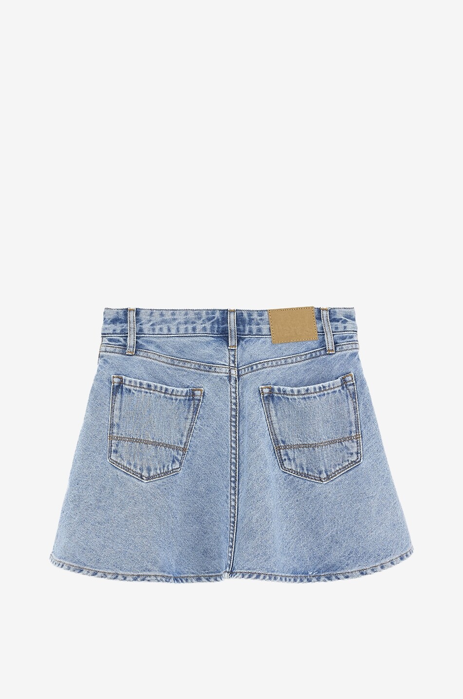 BELLEROSE Pecan girl's faded denim mini skirt Girl BLUE 2