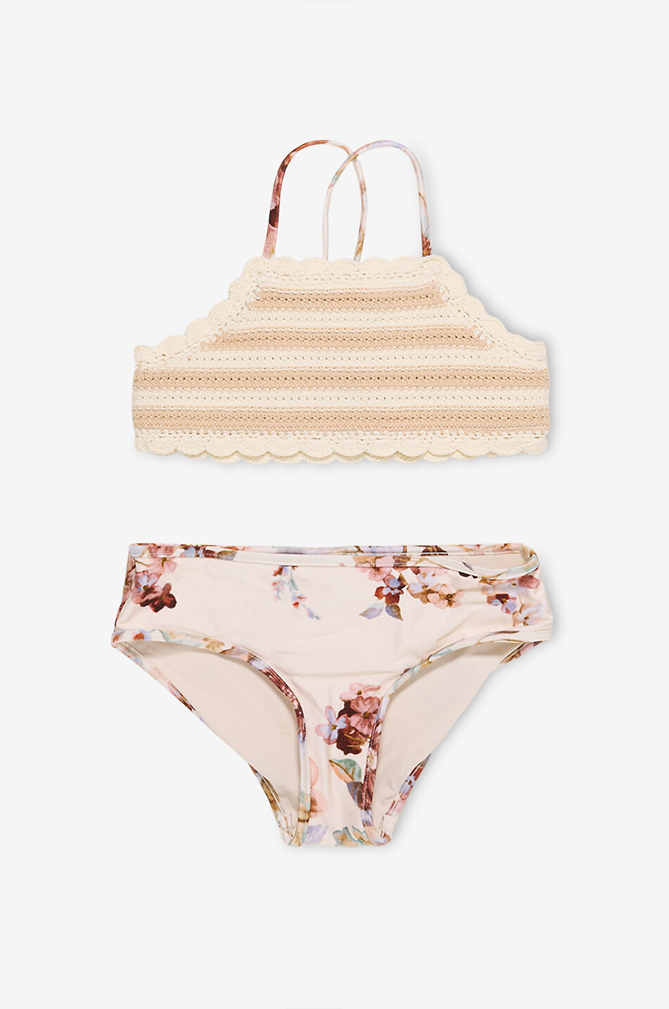 ZIMMERMANN Awaken crochet lace embellished floral girls' bikini Girl LIGHT PINK 1