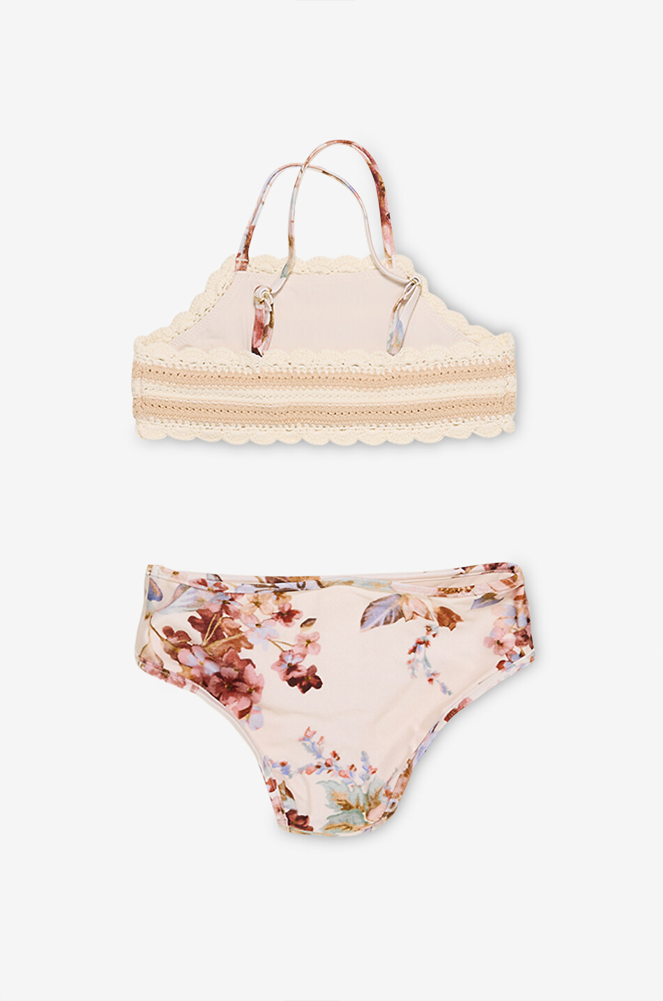 ZIMMERMANN Awaken crochet lace embellished floral girls' bikini Girl LIGHT PINK 2