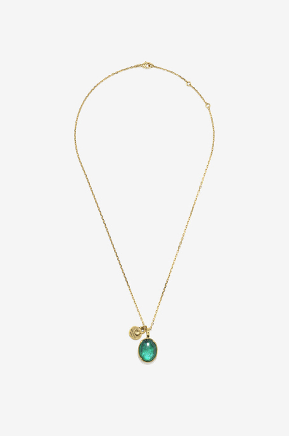 Collier doré orné d'un pendentif Cabochons