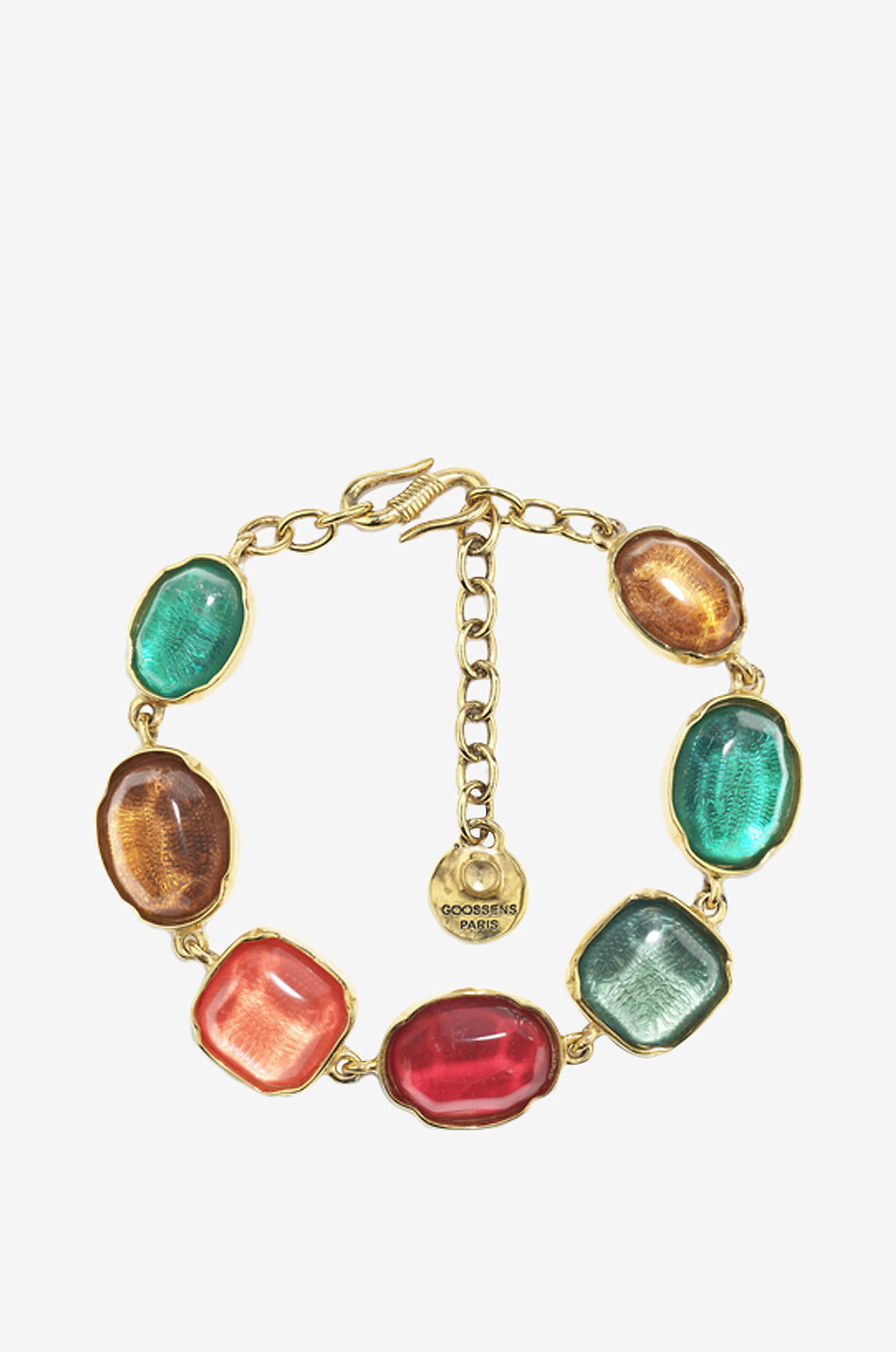 GOOSSENS PARIS Goldenes Armband mit Kristallen Cabochons Damen BUNT 1