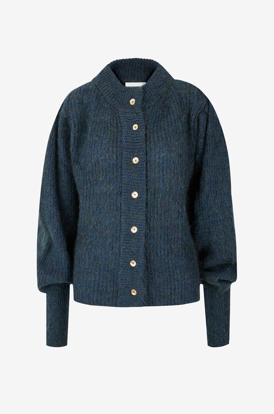 Leandra mohair blend puff sleeve cardigan - THE LABEL EDITION