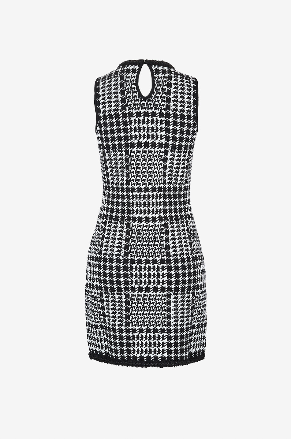 TWINSET Sleeveless glen check knit sheath dress Women BLACK 2
