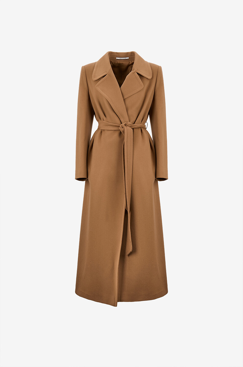 TAGLIATORE Manteau long en en laine et cachemire à ceinture Melody Femme CAMEL 1
