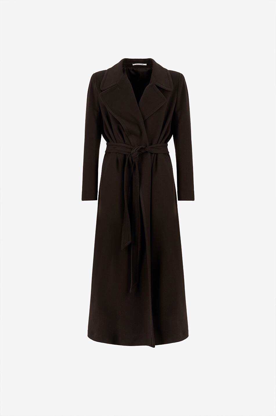 TAGLIATORE Manteau long en en laine et cachemire à ceinture Melody Femme MARRON 1