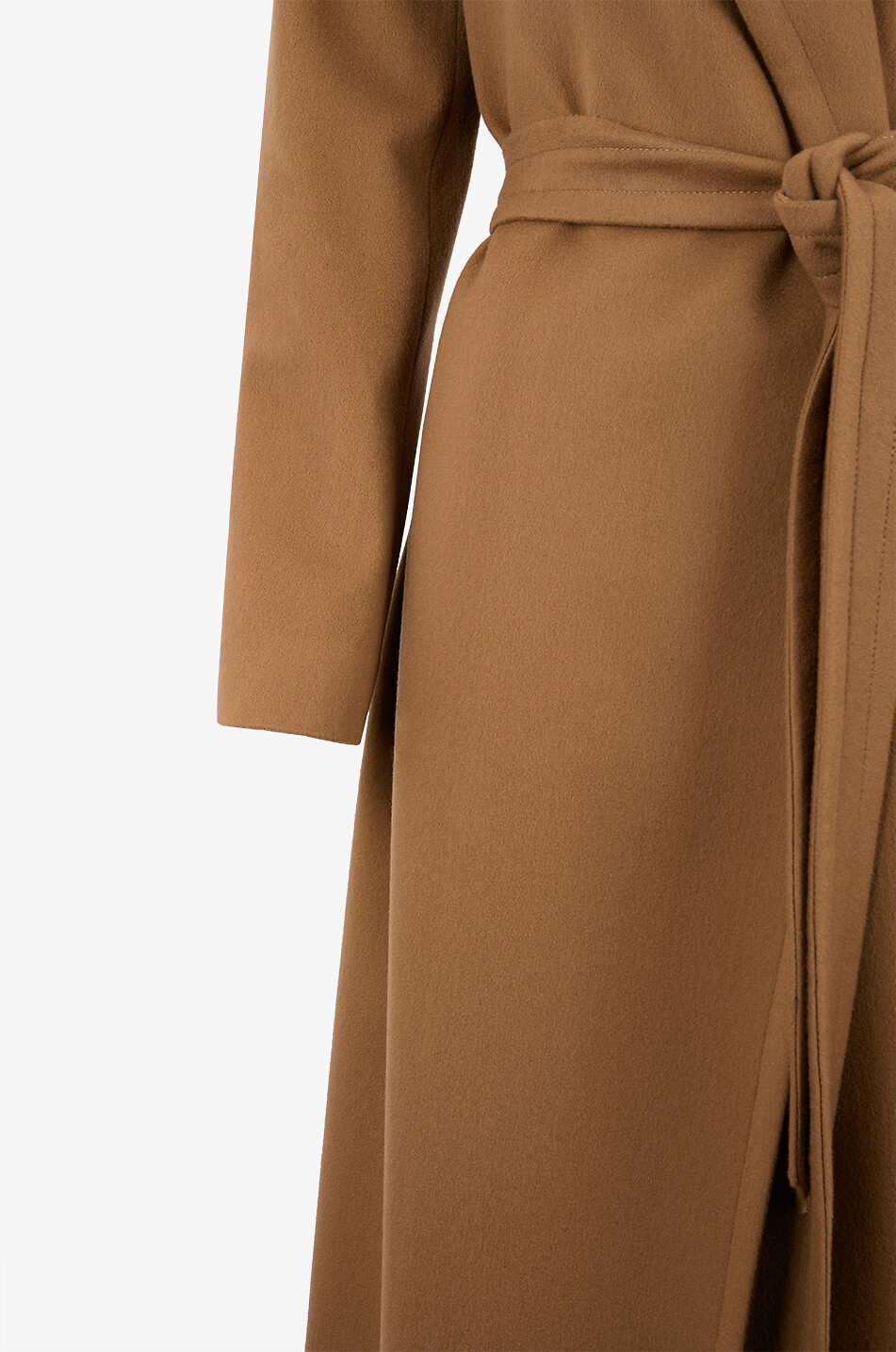 TAGLIATORE Manteau long en en laine et cachemire à ceinture Melody Femme CAMEL 3