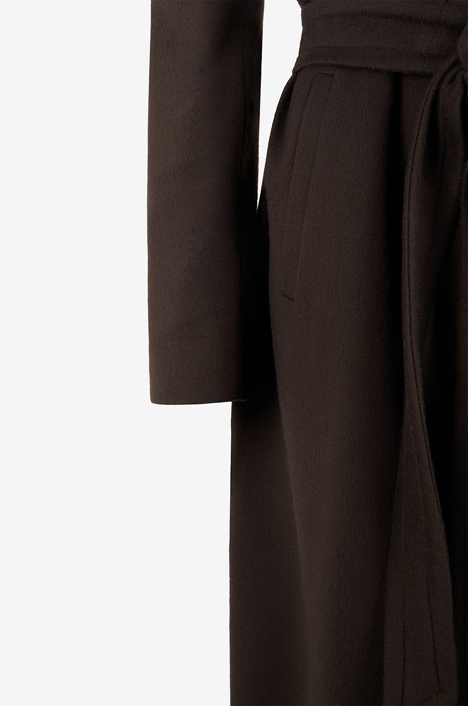 TAGLIATORE Manteau long en en laine et cachemire à ceinture Melody Femme MARRON 3