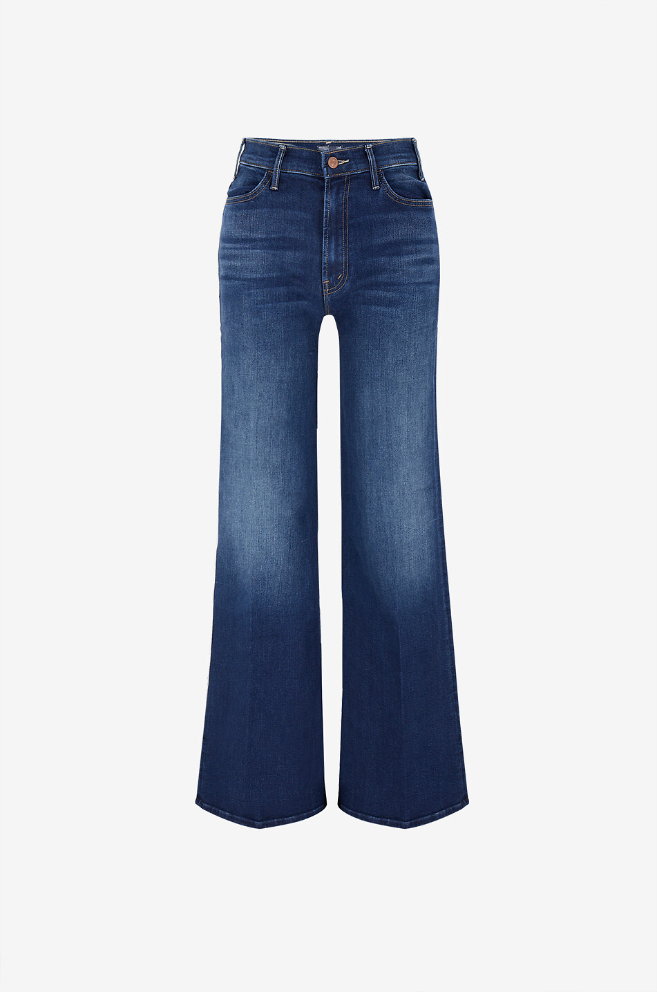 MOTHER The Hustler Roller Sneak Troublemaker flared jeans Women DARK BLUE 1