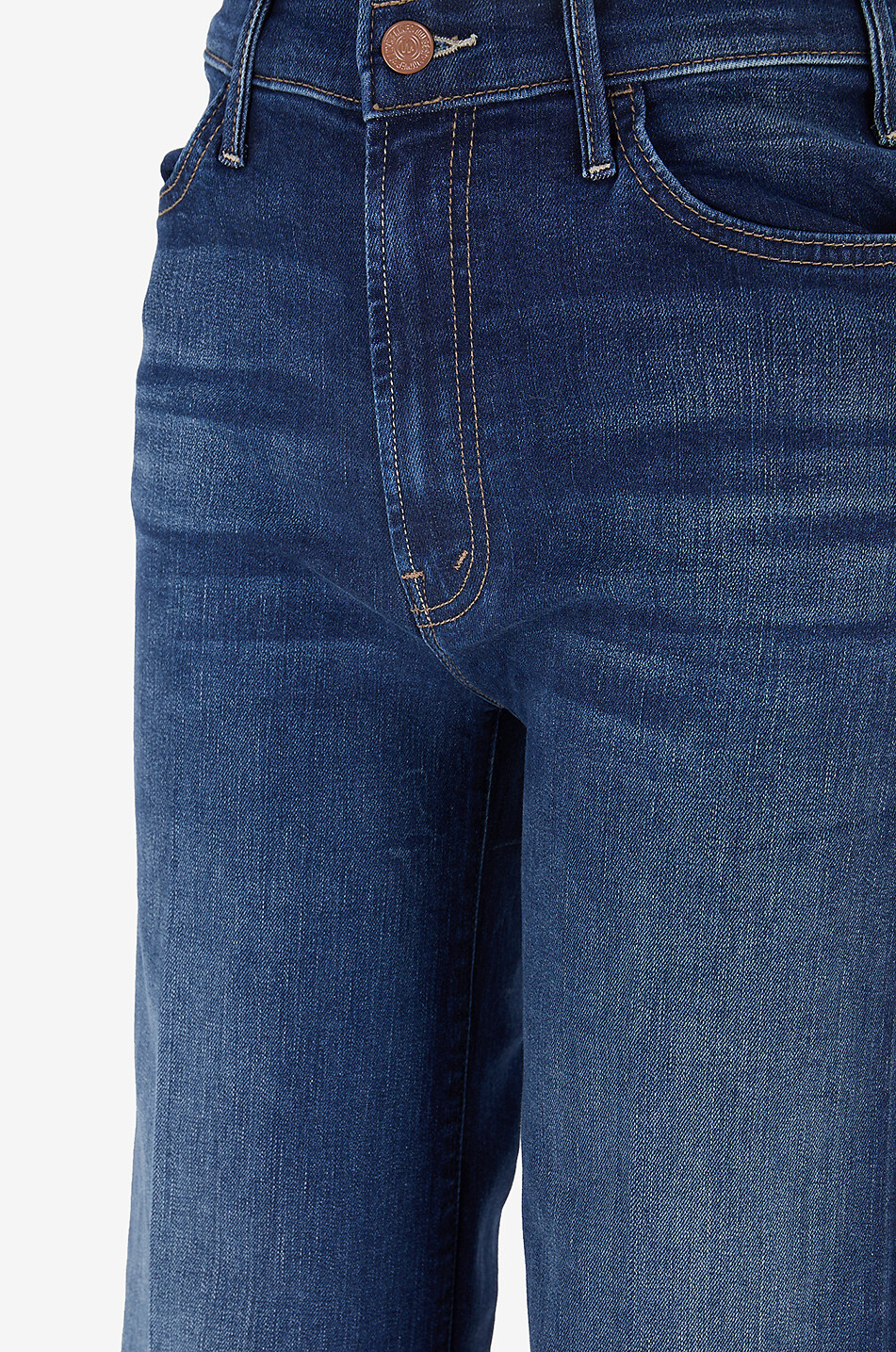 MOTHER The Hustler Roller Sneak Troublemaker flared jeans Women DARK BLUE 3