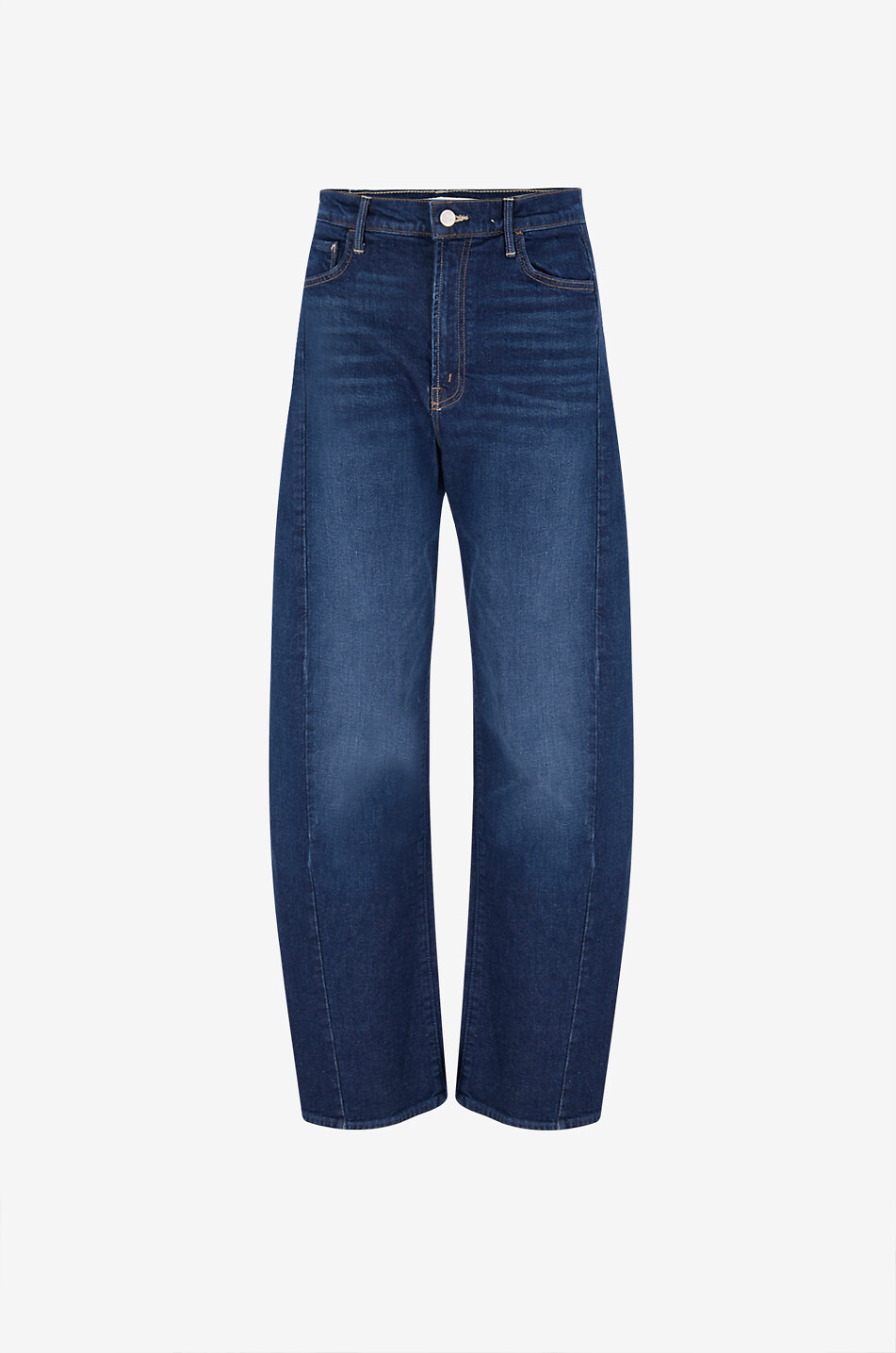 MOTHER The Full Pipe Skimp Kicks and Riffs barrel-leg high-rise jeans Women DARK BLUE 1