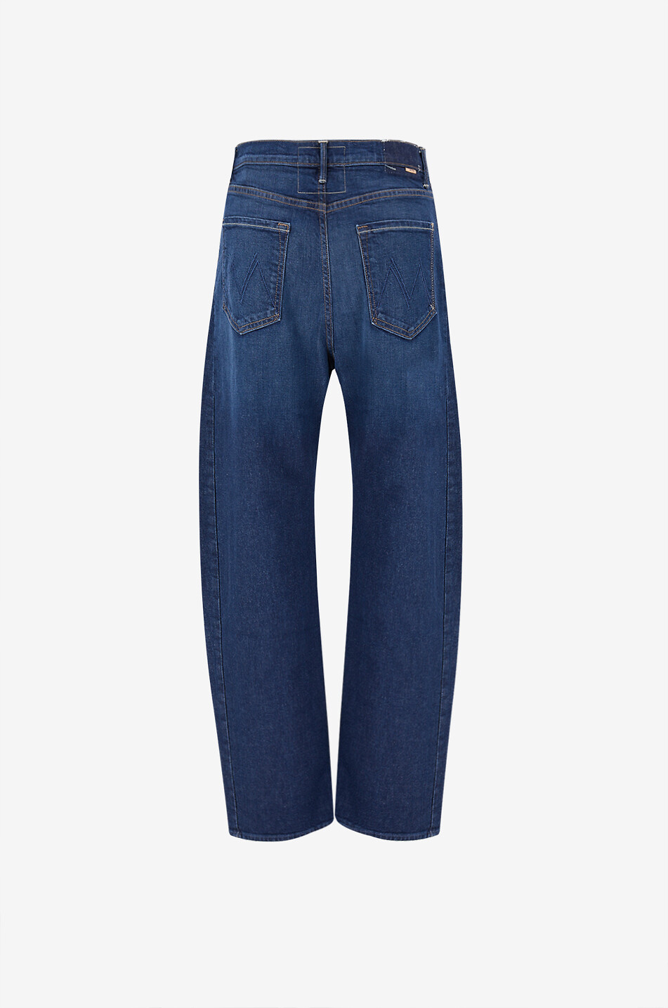 MOTHER The Full Pipe Skimp Kicks and Riffs barrel-leg high-rise jeans Women DARK BLUE 2