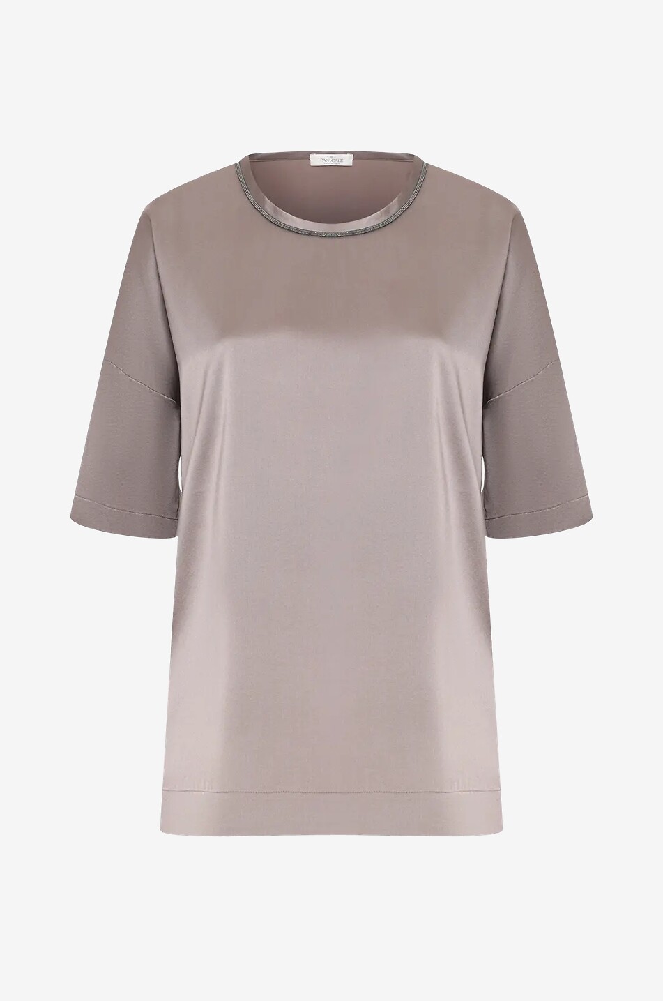 Silk short-sleeved top