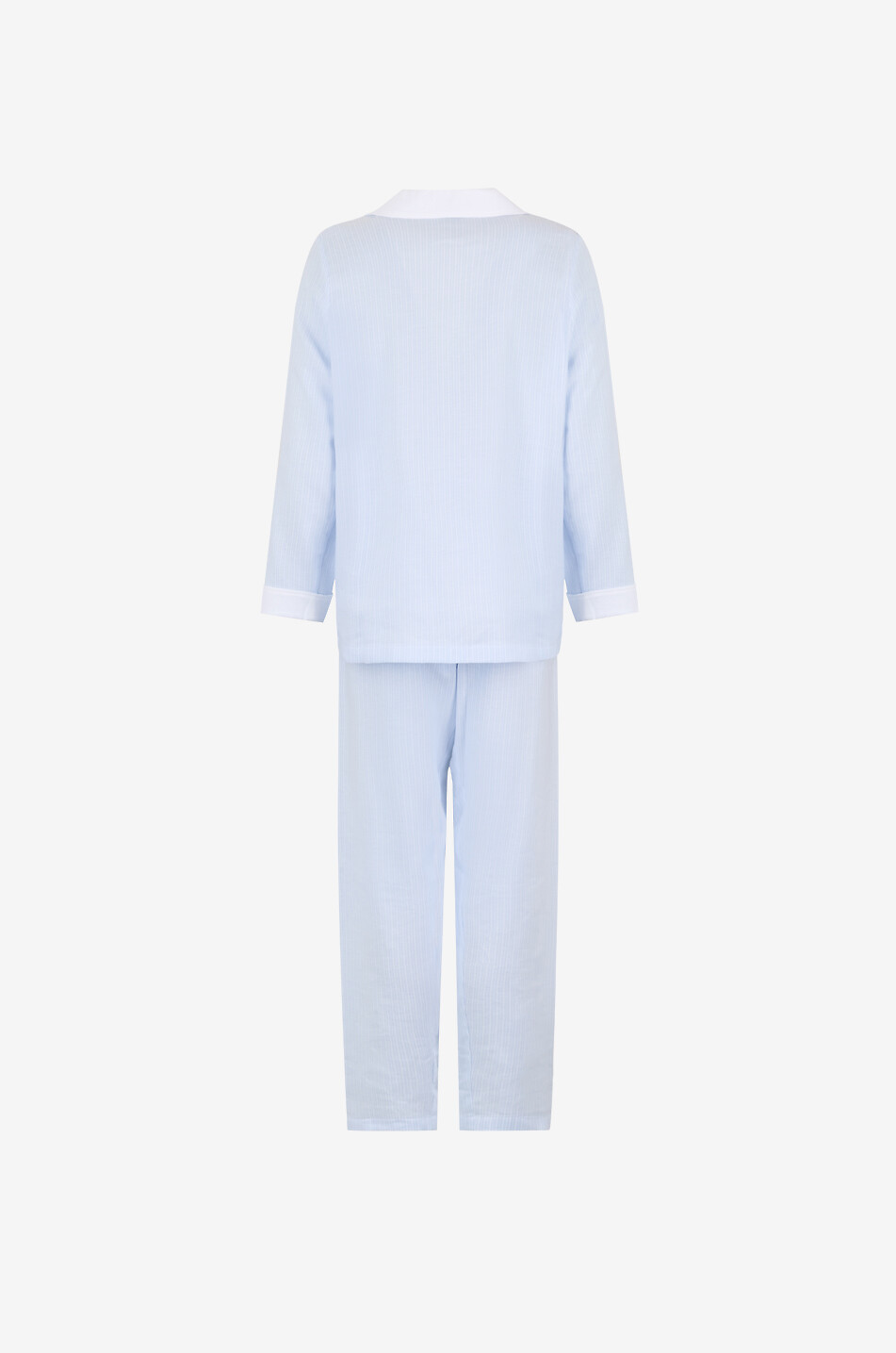 CELESTINE Ensemble pyjama rayé en flanelle coton Ellie Femme BLEU CLAIR 2