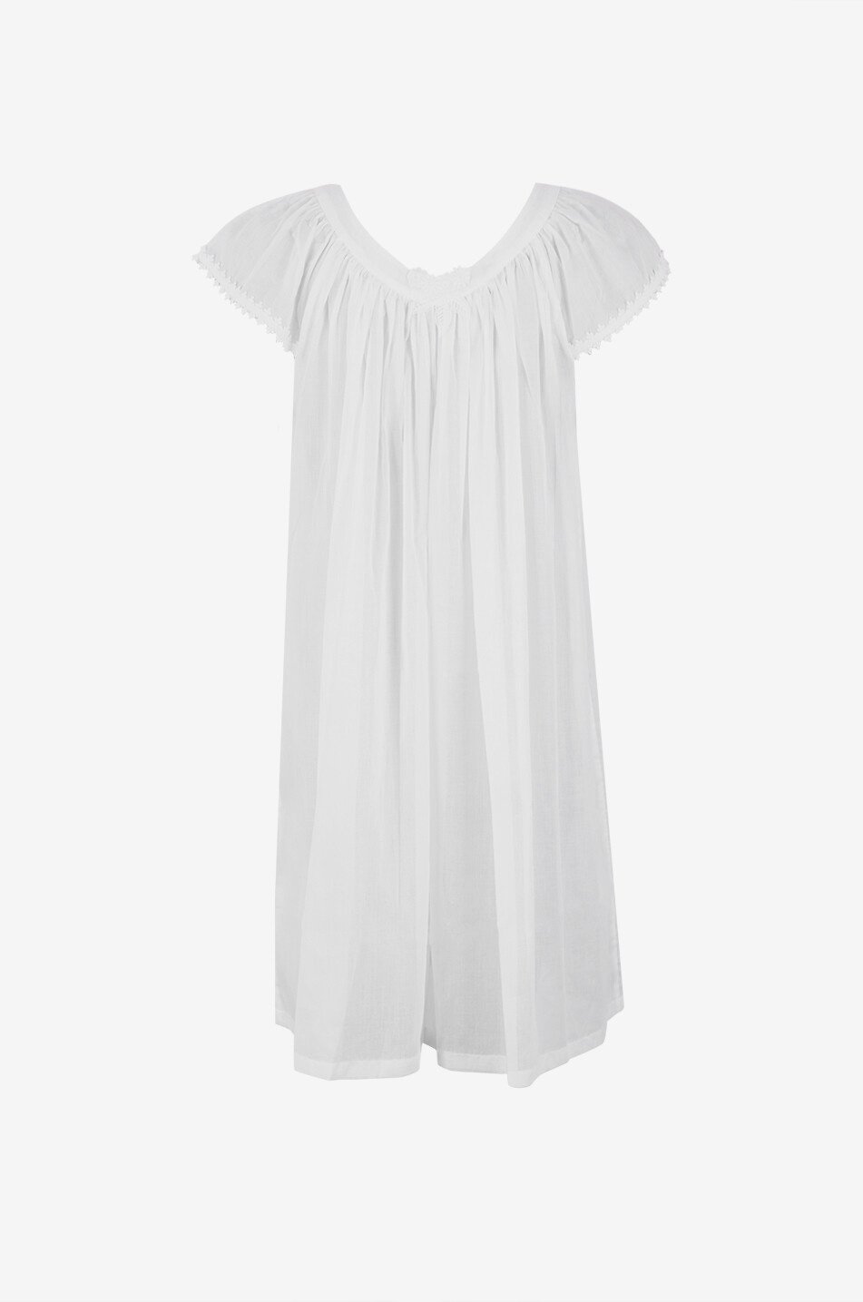 CELESTINE Nuisette en voile de coton et guipure Marcella Femme BLANC 2