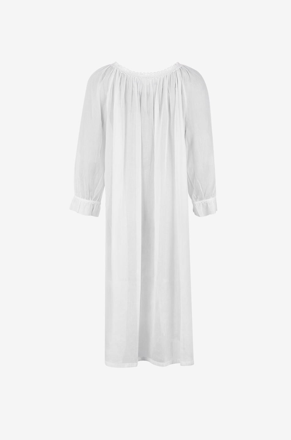 CELESTINE Chemise de nuit en coton à col bateau Anissa Femme BLANC 2