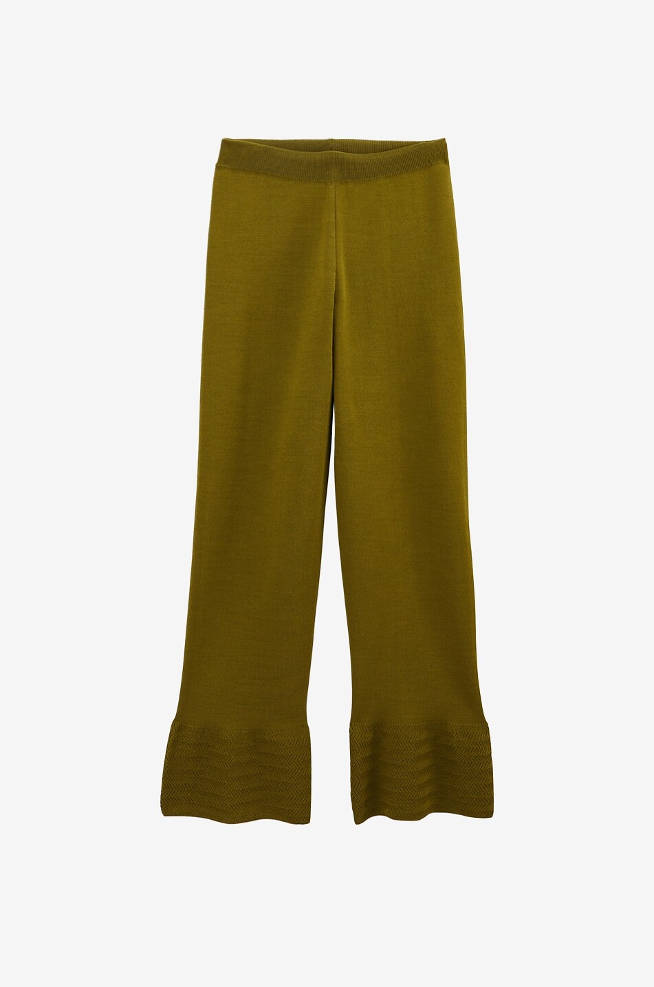 Pantalon en maille à chevilles volantées Léon